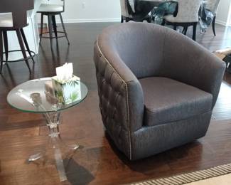 side club chair - one of a pair