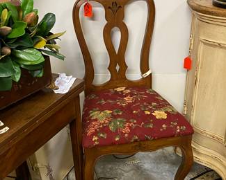 full view of one of the Italian inlay chairs