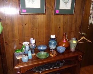  Pottery by: Bill Campbell, Marty North, Stokes, H. Tessner, Ed Raias