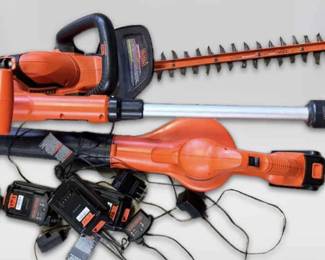 Black Decker Yard Power Tools W Batteries  Chargers 