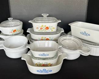 Corning Ware Dishes Blue Cornflower, Spice of Life,  Wildflower 