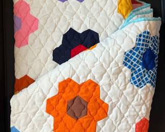 Colorful Flower Quilt Machine Made