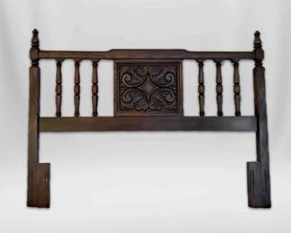 62.5 Wide Carved Wood Headboard 