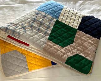 HandStitched Quilt in Primary Colors 