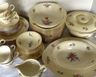 Homer Laughlin Priscilla Pattern Eggshell Nautilus USA Dining Set