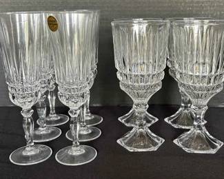 Cristal DArques 24 Lead Crystal Champagne Glasses  Water Goblets