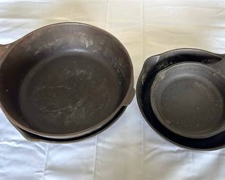 Four Cast Iron Pans Incl. Lodge 