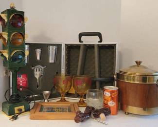 Barware, Ice Bucket, Light Up Bar Sign, And More