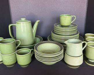 Aurora Green Ironstone Dishes