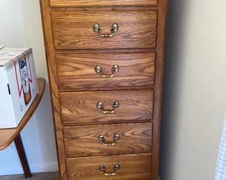 tall oak chest