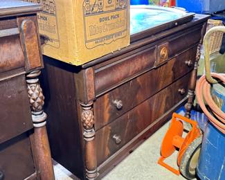 Marble top antique ornate carved furniture 