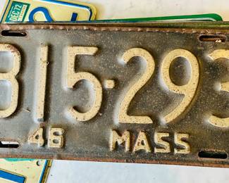 Antique and Vintage license plates from Massachusetts, Connecticut, Colorado and more