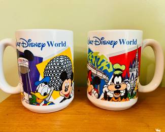 Walt Disney World mugs with Mickey Mouse, Donald, Goofy and more