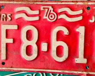 Antique and Vintage 1977 license plates from Massachusetts, Connecticut, Colorado and more