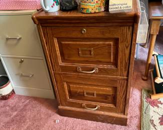 Wood filing cabinet