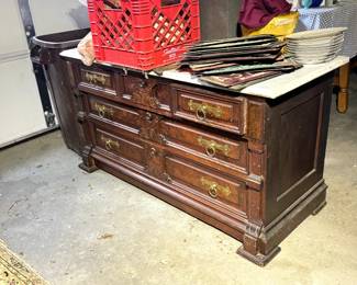 Marble top buffet 
