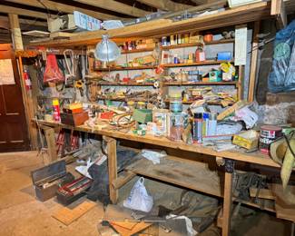 Workshop full of old tools