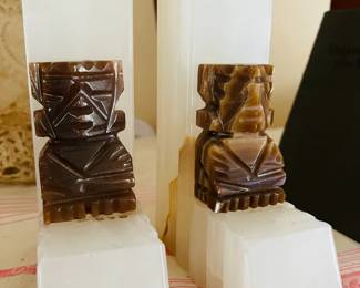 Semi precious stone Carved bookends