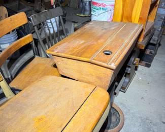 Antique schooldesks