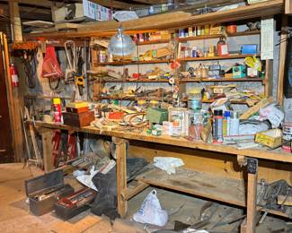 Workshop full of old tools