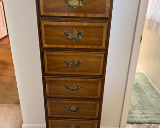 Seven-drawer chest/jewelry armoire by Columbia Mfg. Co. (Louisville, KY).