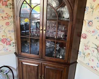Corner china cabinet.