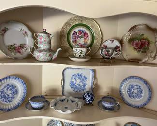 Nice selection of antique/vintage pottery, porcelain and china from Germany, Denmark, and England.