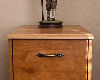 Golfer Lamp, 2-Drawer File Cabinet 