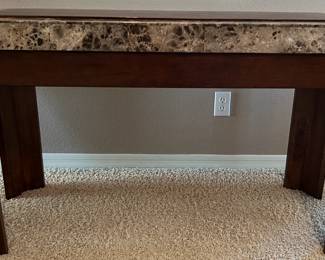 Ashley Sofa Table w Faux Marble