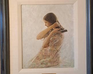  Girl Brushing Her Hair By Philip White