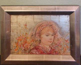  035 E. Hibel Oil Fresco on White Gold 