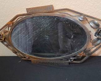 Rose Wrought Iron Mirror