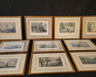 W. H. Bartlett 10ea framed prints