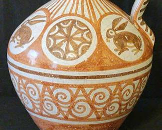 Decorative Clay Pitcher