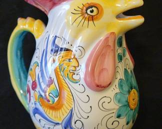Colorful Chicken Pitcher 