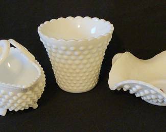 White Fenton Glass