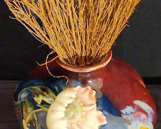 Ocean Decorated Pottery Vase 