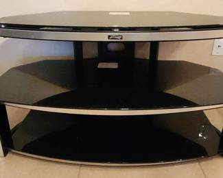 Z Line Design Tempered Glass Entertainment Center 