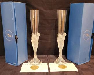 Pair Of Erte Flutes Majestique