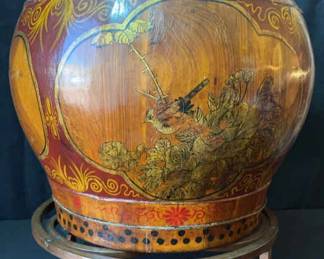  040 Vintage Japanese Wooden Barrel 