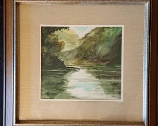Whalen Painting Of River Canyon