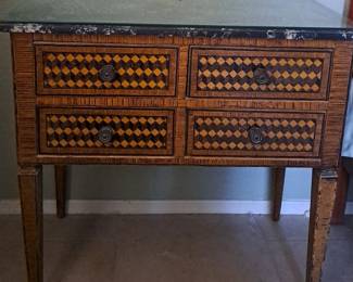  017 4 Drawer Wood Side Table