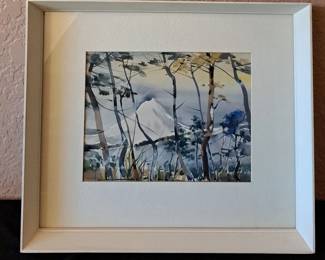 Mt Fugi Through Trees By A. Kikuchi