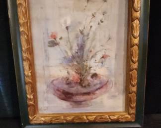 Hibel Painting Of Flowers 