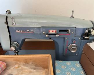 Vintage White brand sewing machine with Stand