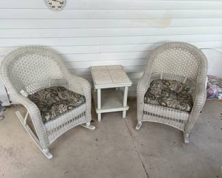 Wicker rocking chairs