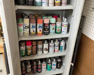 Many Full paint cans