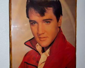 Elvis Print Lacquered on wood