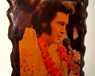 Elvis Print lacquered on wood