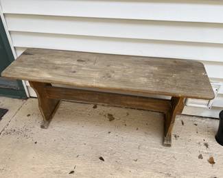 Wood bench